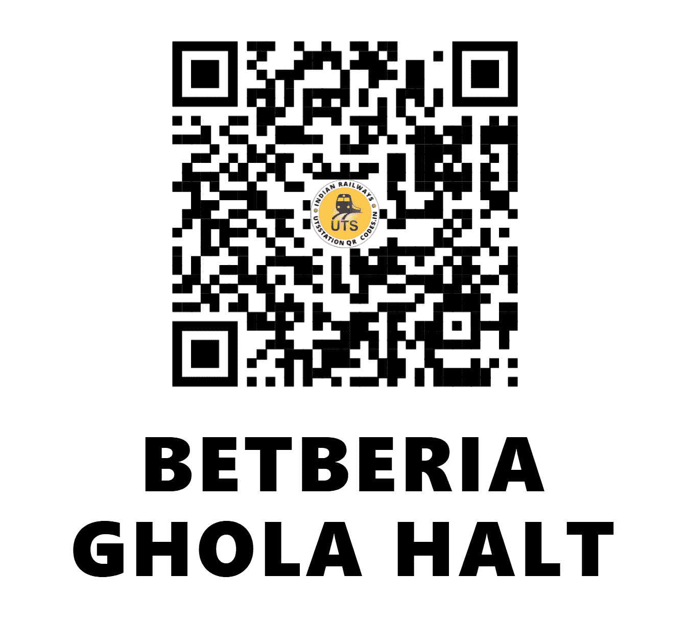 UTS QR Code for BETBERIA GHOLA HALT - BTPG (ER - WEST BENGAL)